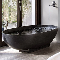 natural black marble freestanding bathtub